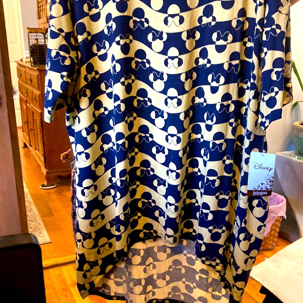 NWT blue and gold lu la roe Disney top